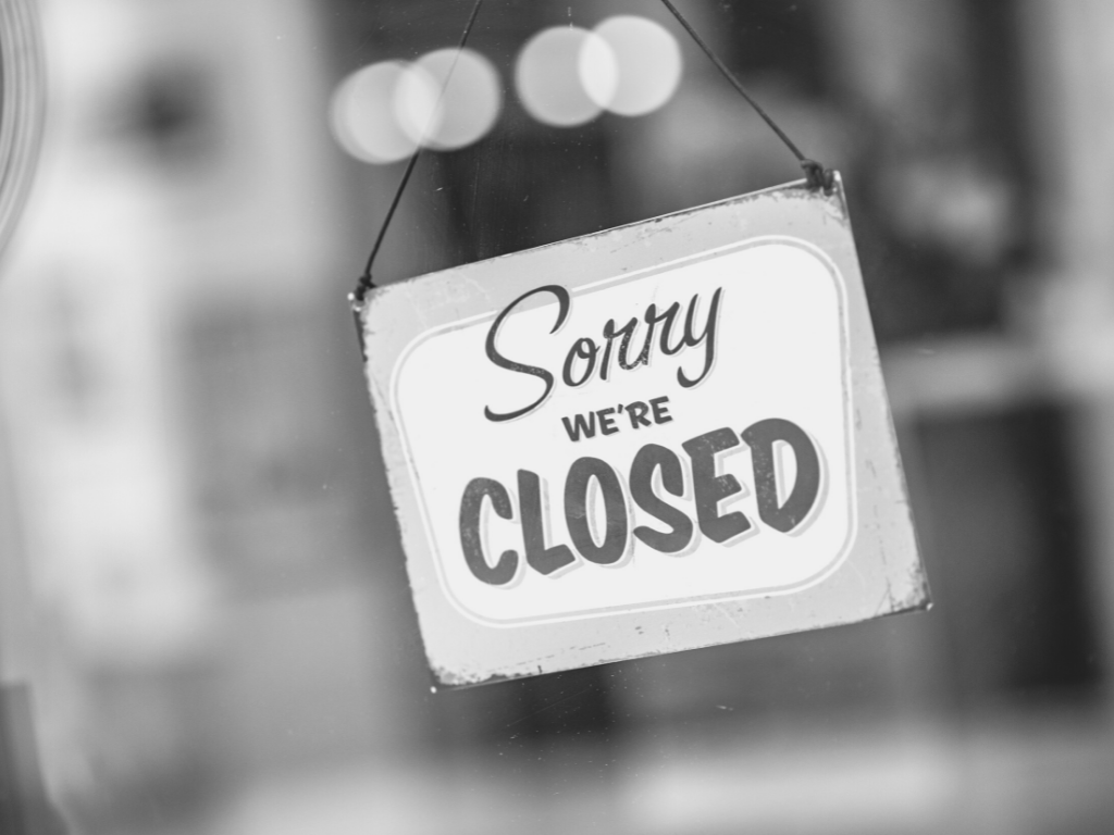 sorry were closed.