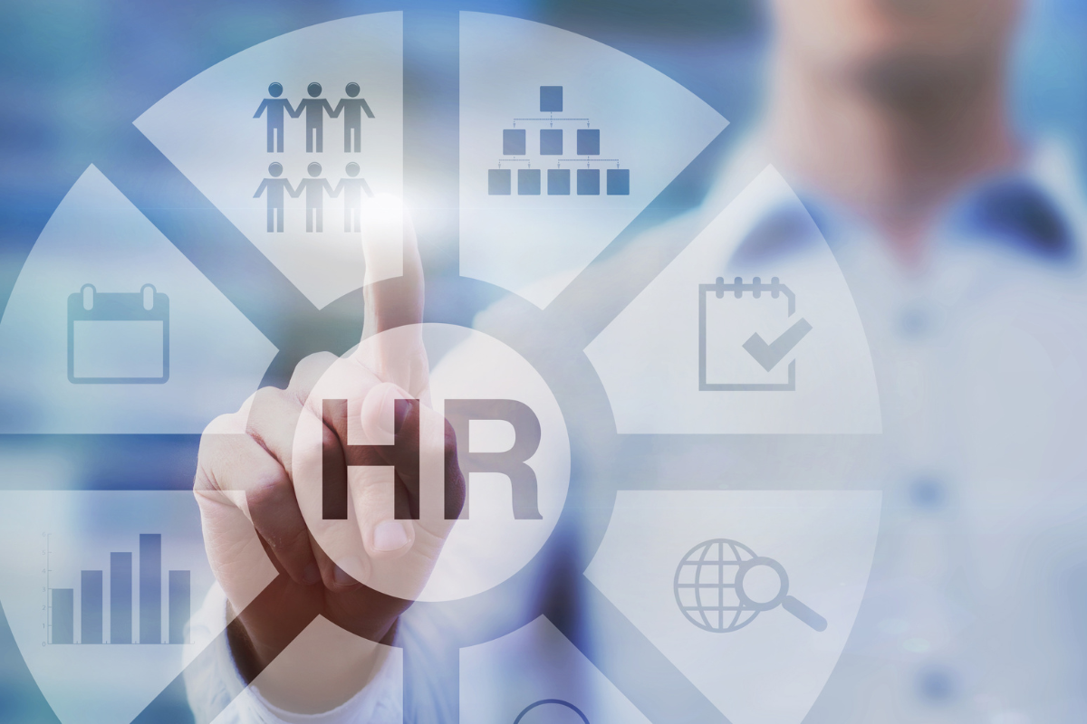 HR manager selecting options to deal with corporate crisis