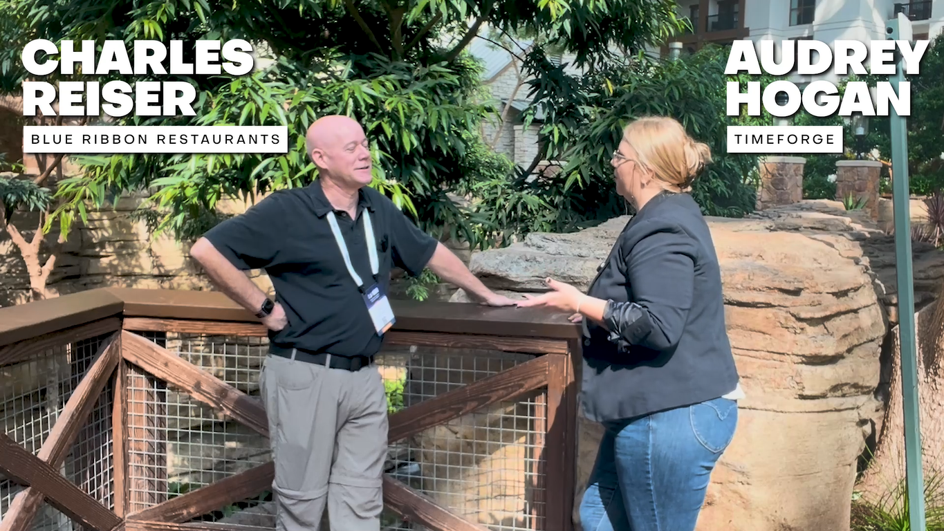 Charles and Audrey standing outside at FSTEC 2024.